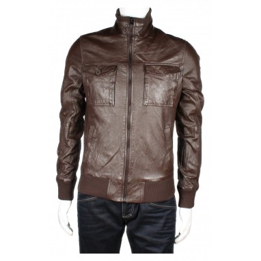 Мъжко кожено яке Zara Man