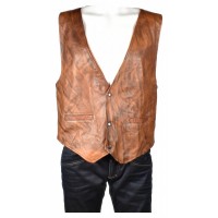 Мъжки кожен елек Cuir Veritable