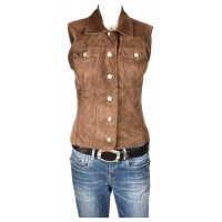 Дамски кожен елек Front Line