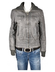 Сиво кожено яке Vero Moda