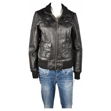 Дамско яке естествена кожа Only