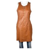 Рокля от естествена кожа Massimo Dutti