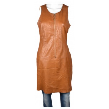 Рокля от естествена кожа Massimo Dutti