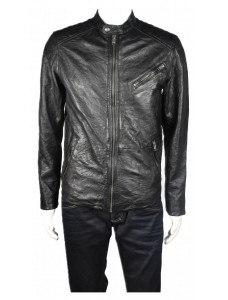 Мъжко черно кожено яке Jack & Jones